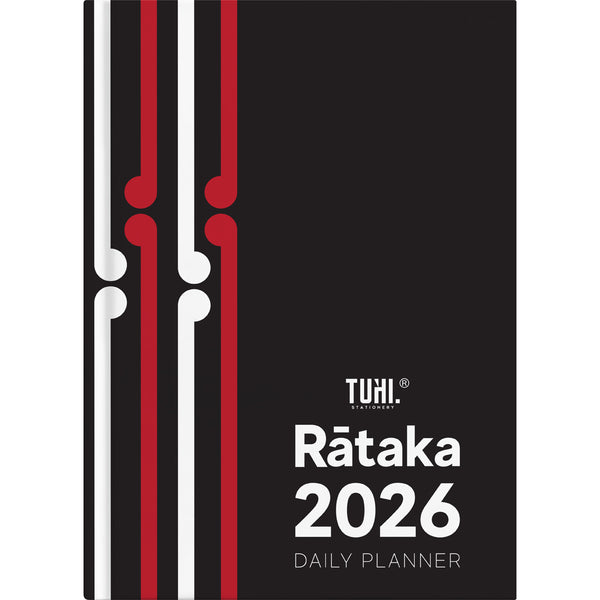 Tuhi B51 Day Per Page Rataka Black Koru 2026 Diary