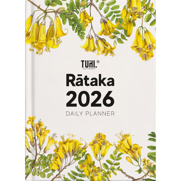 Tuhi B51 Day Per Page Rataka Kowhai Flower 2026 Diary