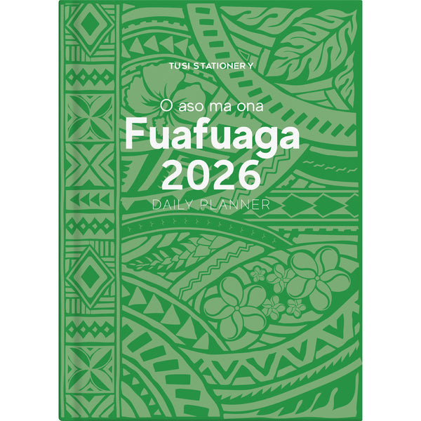 Tuhi B51 Day Per Page Samoan Green 2026 Diary