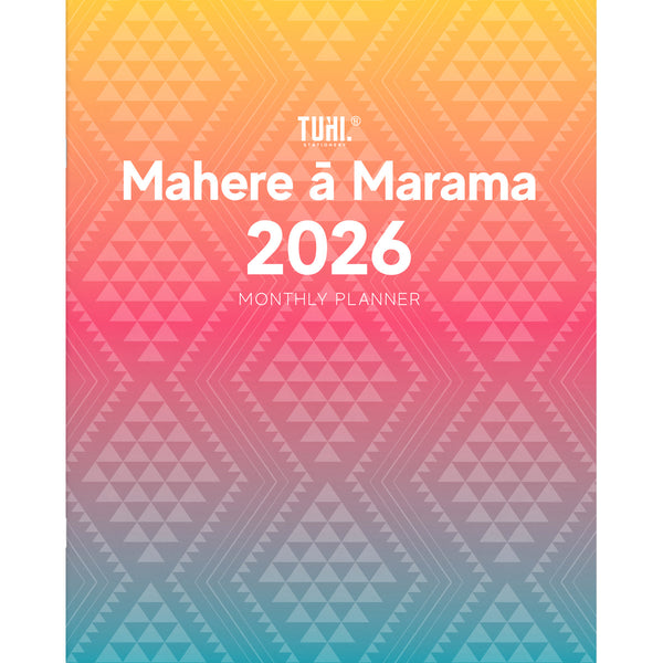 Tuhi Month To View Planner Mahere a marama Rangi 2026 Diary