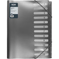 FM Divider Files A4 12 Tabbed Pockets#Colour_GUNMETAL