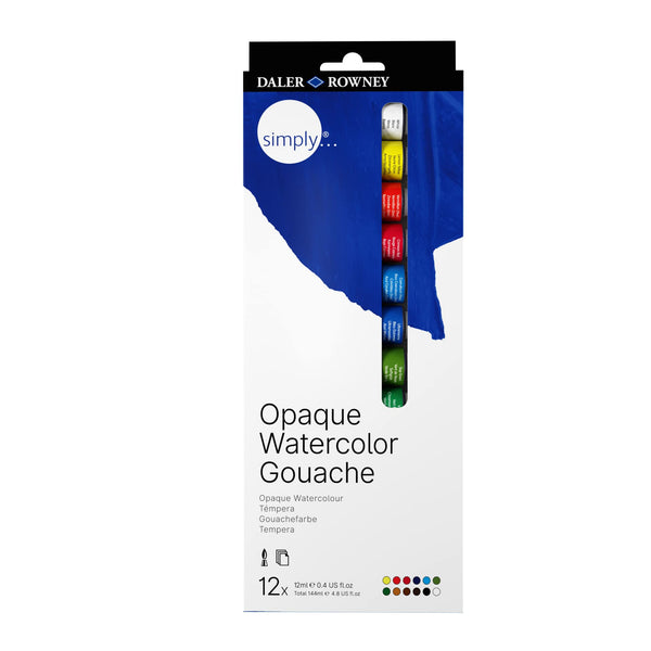 Daler Rowney Simply Gouache Paint Set#Pack Size_Pack of 12