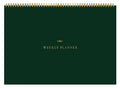 Collins A4 Designer Desk Pad Week to View 50 Sheets Undated#Colour_GREEN FOIL