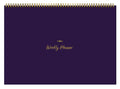 Collins A4 Designer Desk Pad Week to View 50 Sheets Undated#Colour_PURPLE CHECKS