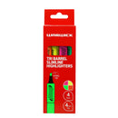 Warwick Highlighter Tribarrel Slimline Assorted Pack of 4