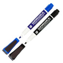 Warwick Whiteboard Magnetic Mini Markers Black Blue Pack of 2