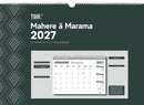 Tuhi Calendar One Month to View Maori A2 2027
