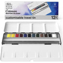 Winsor & Newton Cotman Watercolour Blue Box Of 12 Half Pan