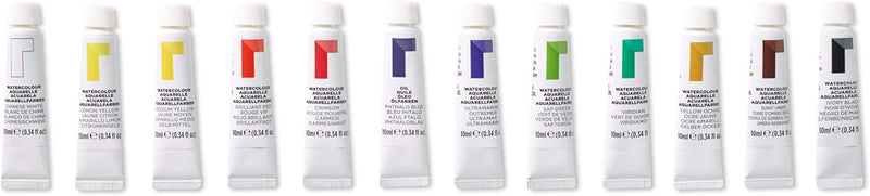 Reeves Watercolour Paint 10ml Tubes - Set Of 12