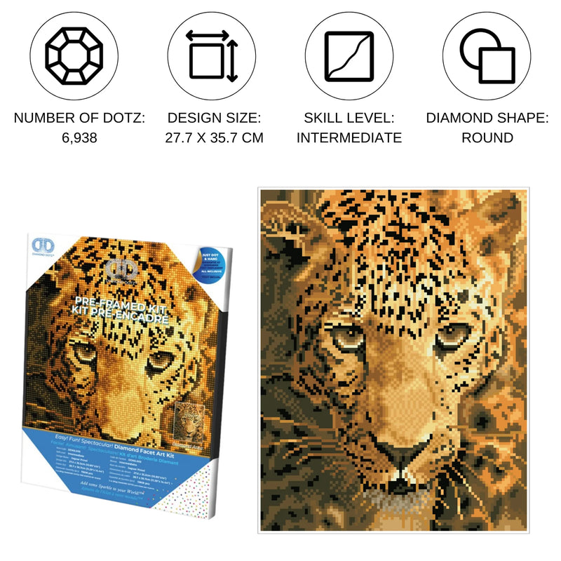 Diamond Dotz 10.8"x14.0" Diamond Painting Kit JAGUAR PROWL 