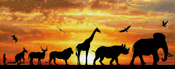 Diamond Dotz 16.1"x16.1" Diamond Painting Kit AFRICAN SKY 