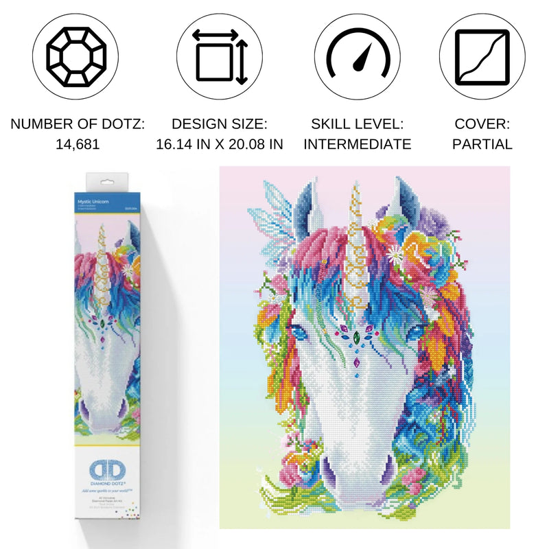 Diamond Dotz 16.1"x20.1" Diamond Painting Kit MYSTIC UNICORN 