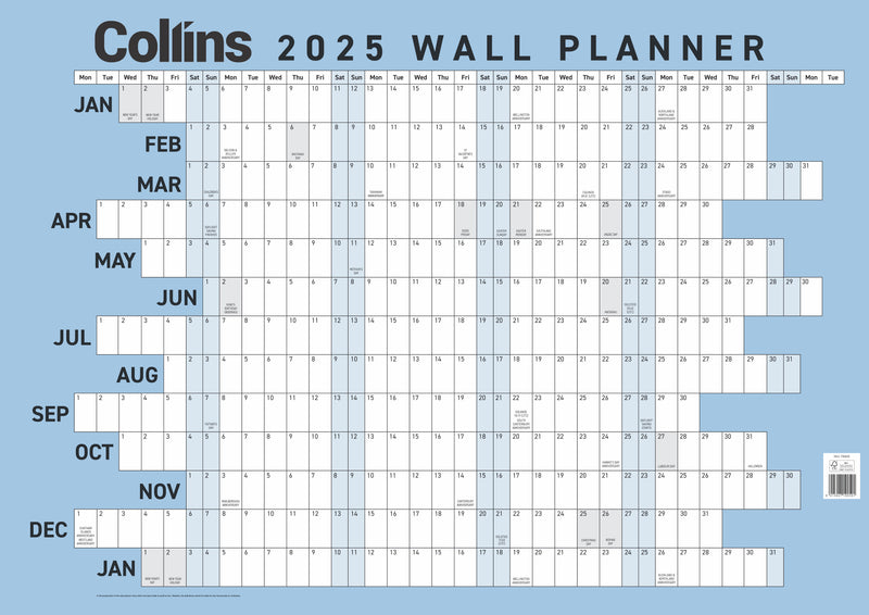 Collins Large 700x990mm Unlaminated Wallplanner