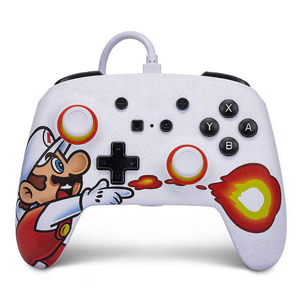 Powera Enhanced Wired Controller Fireball Mario Nintendo Switch