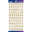 American Crafts Sticko Gold Glitter Alphabet 83 Piece Sticker Pack