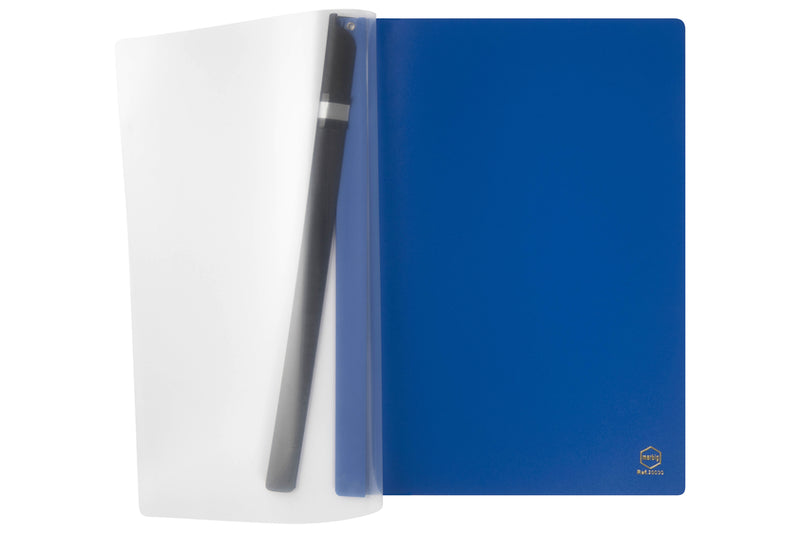 Marbig A4 Blue Spine Clamp File