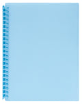 Marbig Clearview Refillable 20 Pocket Display Books Pack Of 12#Colour_PASTEL BLUE