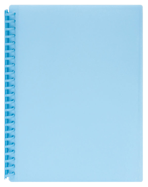 Marbig Clearview Refillable 20 Pocket Display Books Pack Of 12#Colour_PASTEL BLUE