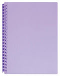 Marbig Clearview Refillable 20 Pocket Display Books Pack Of 12#Colour_PASTEL PURPLE