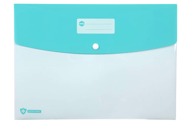 Marbig Professional Doculope  Antimicrobial PP A4 White Document Wallets Pack Of 10