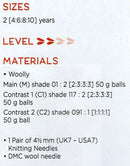 DMC Woolly Merino Pattern Leaflet - Mathis Kids Striped Pullover