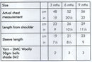 DMC Woolly Merino Pattern Leaflet - Girls Cardigan