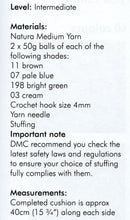 DMC Natura Medium Crochet Pattern Leaflet - Triangular Cushion