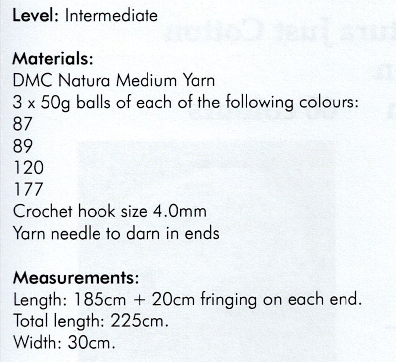 DMC Natura Medium Crochet Pattern Leaflet - Table Runner