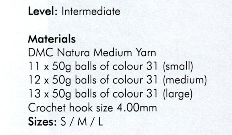DMC Natura Medium Crochet Pattern Leaflet - Womens Dress