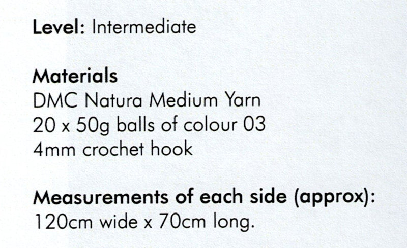 DMC Natura Medium Crochet Pattern Leaflet - Womens Draped Cover-Up