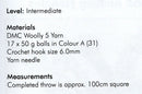 DMC Woolly 5 Crochet Pattern Leaflet - Warm and Wavy Throw