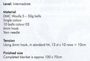 DMC Woolly 5 Crochet Pattern Leaflet - Billy Bobble Blanket