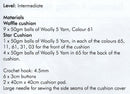 DMC Woolly 5 Crochet Pattern Leaflet - Waffle & Star Cushions