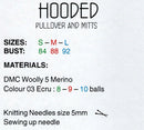 DMC Woolly 5 Pattern Leaflet - Womens Hooded Pullover & Mitts