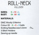 DMC Woolly 5 Pattern Leaflet - Womens Roll-Neck Pullover