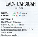 DMC Woolly 5 Pattern Leaflet - Girls Lacy Cardigan & Boys Diamond Cardigan