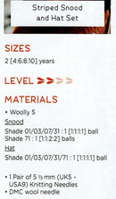 DMC Woolly 5 Pattern Leaflet - Annaelle Snood & Hat and Tim Hooded Cardigan