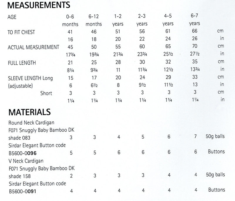 DMC Angel Bamboo Pattern Leaflet - Baby Girls Cable Cardigans