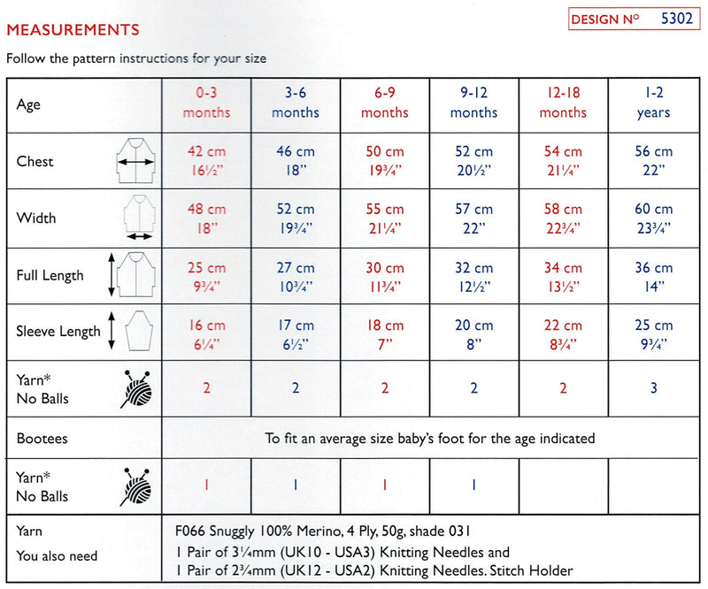 DMC 100% Baby Merino Pattern Leaflet - Boys Jumper