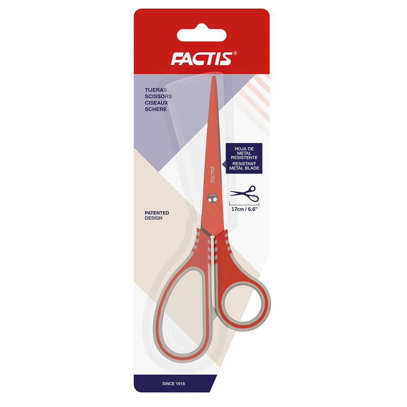 Factis 170mm Red Handle Scissors