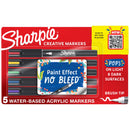 Sharpie Creative Brush Tip Water-Based Acrylic Markers Set of 5