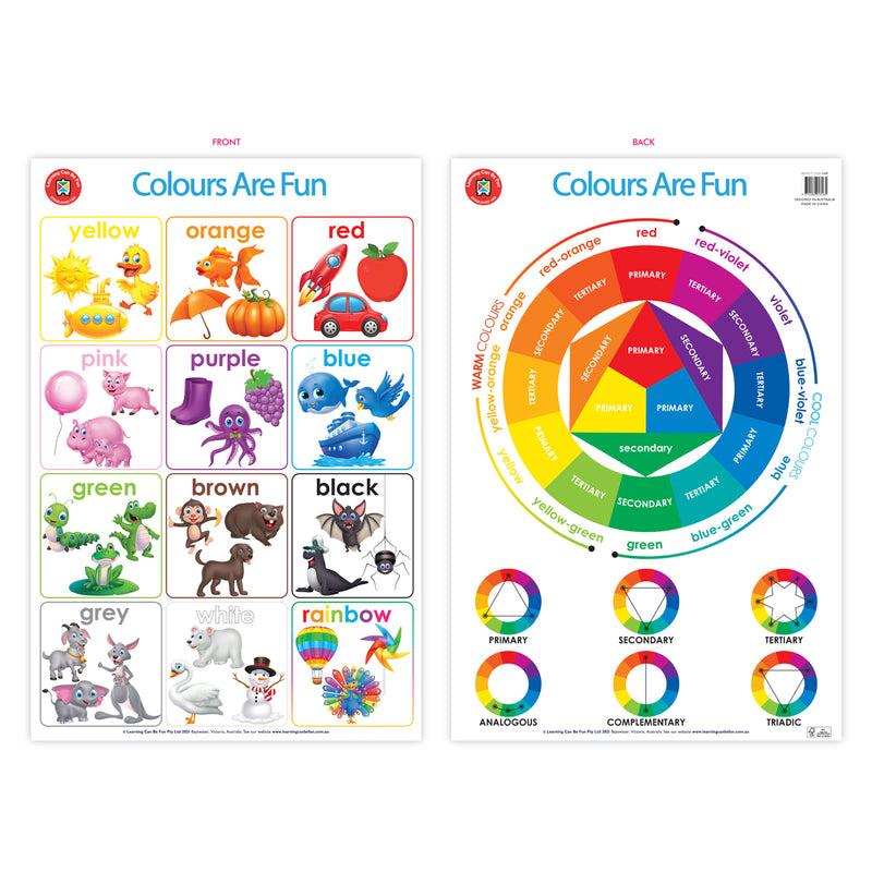 Learning Can Be Fun Wall Chart Colours Are Fun Poster