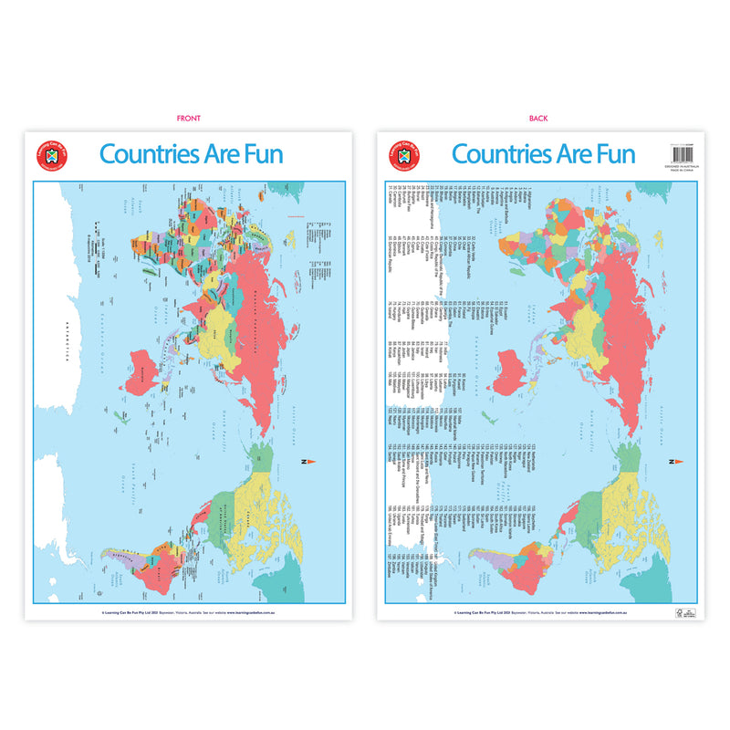Learning Can Be Fun Wall Chart Countries Are Fun Poster