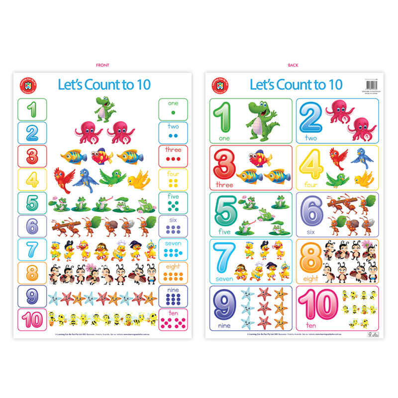 Learning Can Be Fun Wall Chart Lets Count To Ten Poster