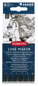 Derwent Black Line Makers Set Of 6
