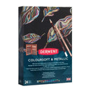 Derwent Coloursoft & Metallic Pencils 24 Wooden Box
