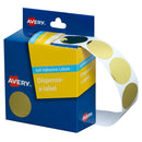 Avery Label Dispenser Rose Gold Round 24mm 250 Pack