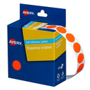 avery self adhesive label dispenser round 14mm 700 pack