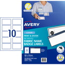 Avery 'My Name Is' Fabric Print & Divide Name Badges Laser 88x52mm 150 Labels L7428