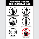 Avery Pre-Printed Self-Adhesive Sign Prevent Germs from Spreading A4 1up 5 Sheets
